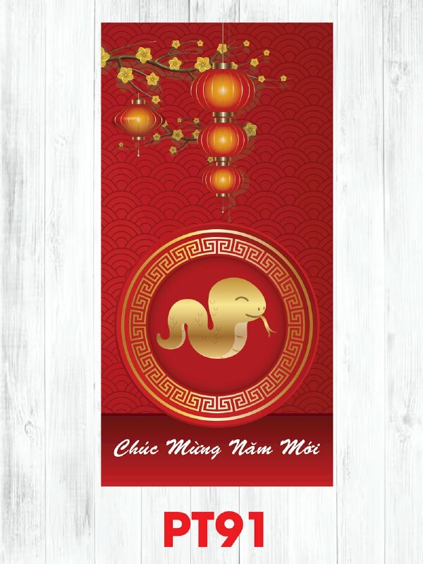 Thiết kế bao lì xì thương hiệu thời trang Tết Hạnh Phúc - Mã PT89 - INKTS2546