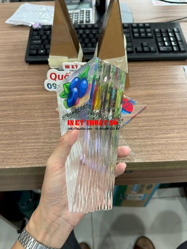 In tờ gập giới thiệu thực phẩm chức năng, in giấy C300gsm, in 2 mặt, gia công cấn 2 đường - INKTS1617