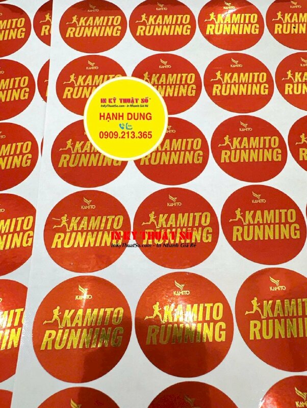 In tem xi vàng dán huy chương giải chạy bộ Running Day cho thương hiệu thể thao - INKTS2990