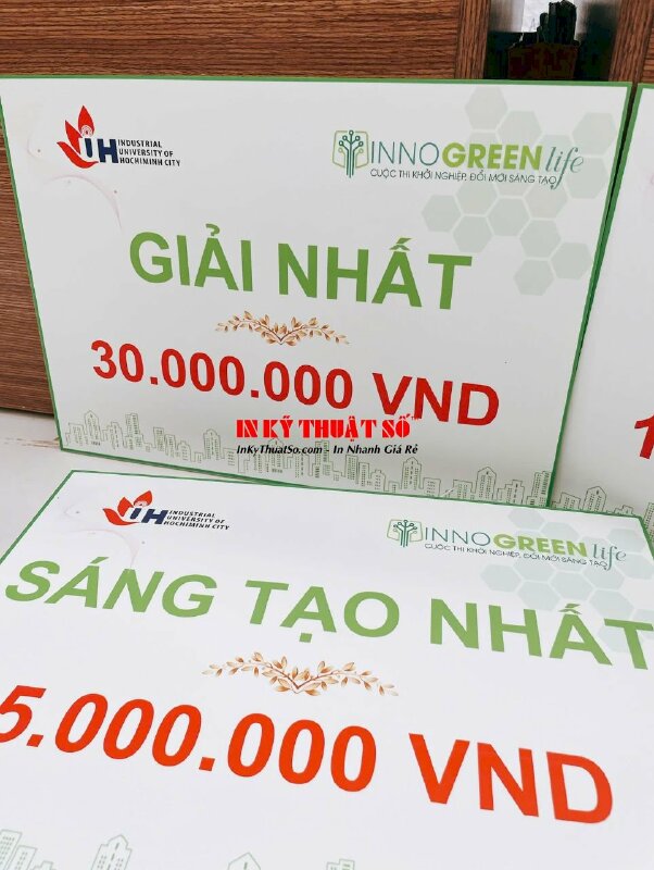 Làm biển hiệu cty Inox Xước màu bạc, Inox Bóng màu bạc, in UV lên inox dày 10dzem, in màu, nền không in - INKTS1965