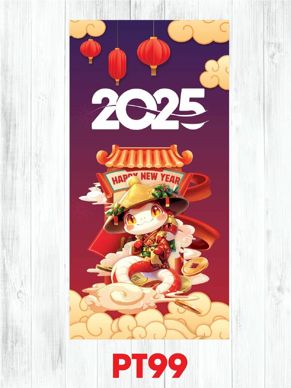 Thiết kế lì xì đơn giản Mừng Xuân Ất Tỵ 2025 - Mã PT97 - INKTS2554