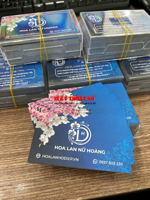 In name card cửa hàng hoa lan hồ điệp, shop hoa lan, in card nhanh - INKTS2911