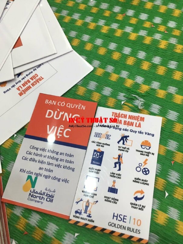 Tem nhãn Decal PP dán lên phôi thẻ có sẵn, dán thẻ từ nhân viên kỹ sư Engineer nhà thầu điện nhẹ - INKTS1835