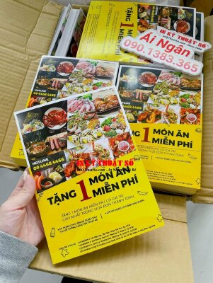 In tờ rơi A5 giá rẻ, in 2000 tờ rơi quảng cáo quán ăn nhà hàng vườn ẩm thực - INKTS1884