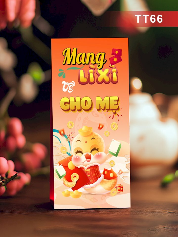 Lì xì màu vàng Tết Mà Lì Xì Đi - Mã TT64 - INKTS2681