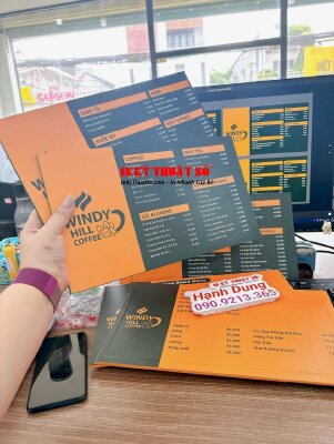 Làm menu quán coffee, in PP bồi formex dán gói dạng tấm cầm tay - INKTS1922
