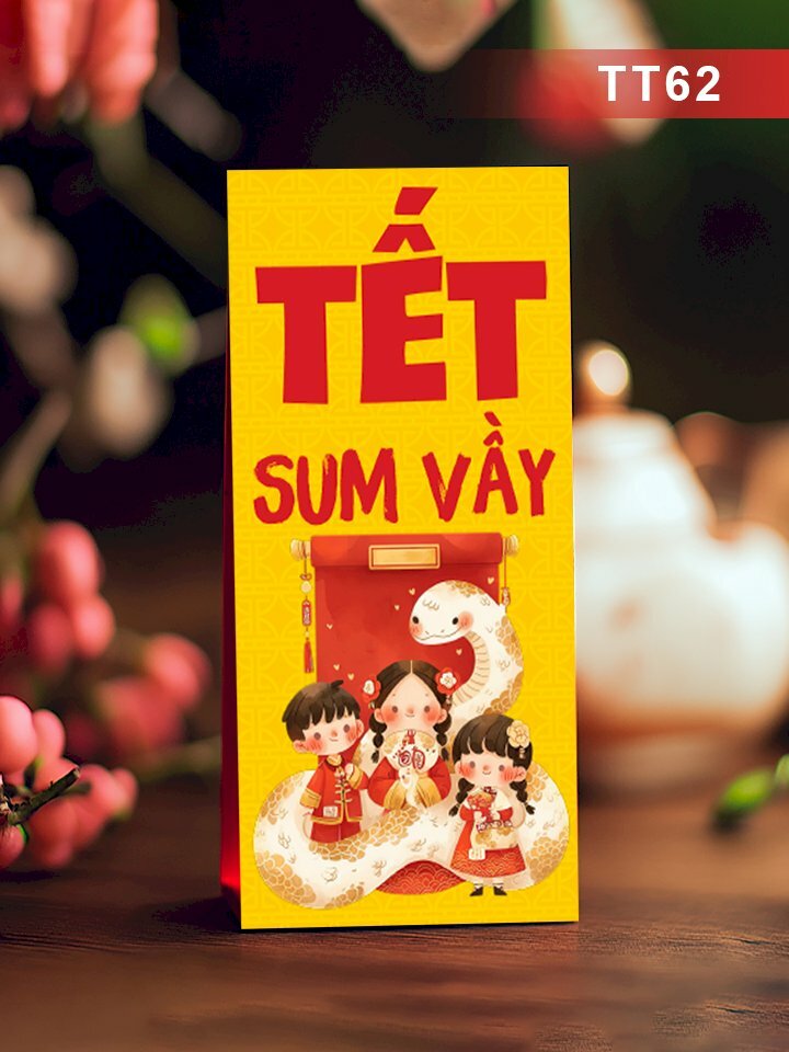 Thiết kế bao lì xì kiểu mới Tết Vui Vẻ - Mã NH63 - INKTS2677