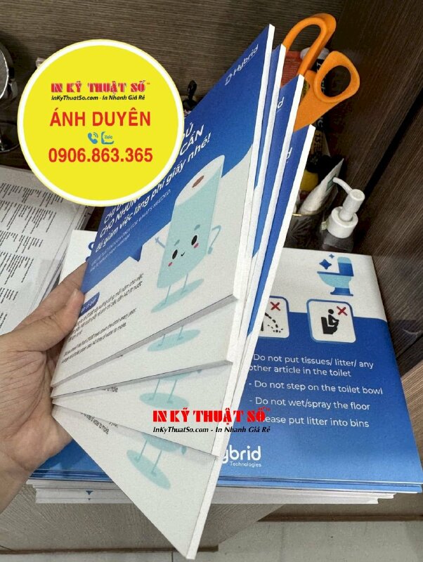 In Decal dán kính 2 mặt thông tin hướng dẫn thi công bắn keo chà ron gạch - INKTS1646