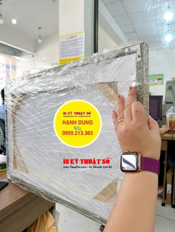 Làm tem vỡ niêm phong size dài 1x10cm, bế từng tem cho thương hiệu trà ngọt - INKTS1912