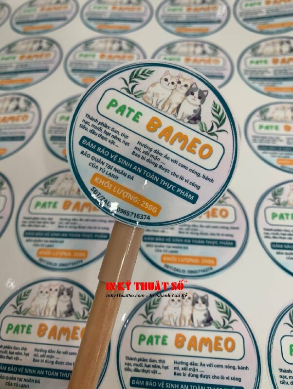 In tem Decal trong số lượng ít, tem logo công ty thiết kế thi công nội thất - INKTS1855
