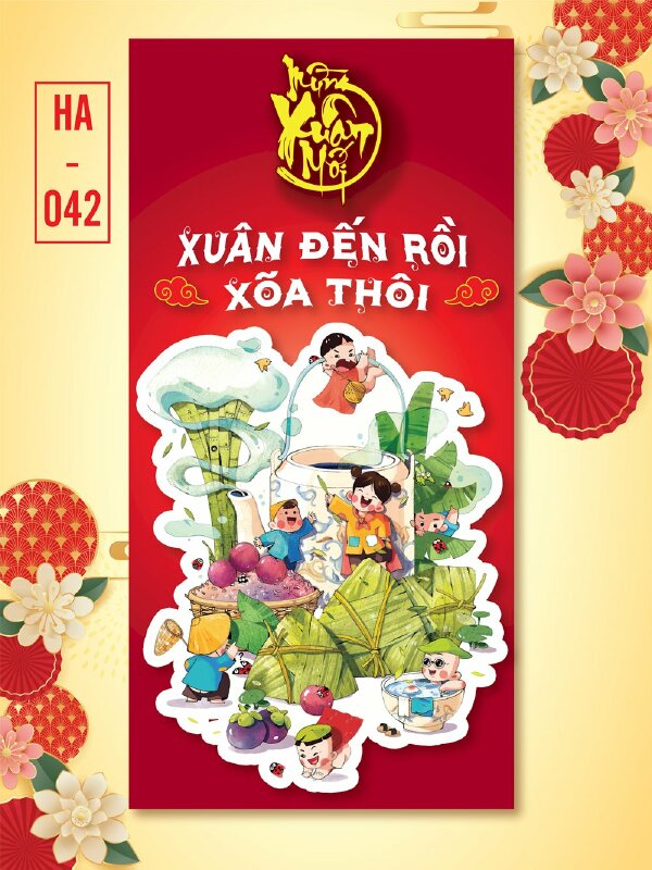 In bao lì xì giấy Kraft Tết Nhất Là Phải Chất - Mã HA040 - INKTS2599