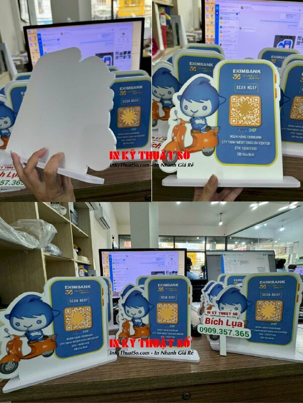 In thẻ tích điểm có mã QR code và mã Barcode, in thẻ nhựa PVC bo góc, đánh sổ nhảy - INKTS1866
