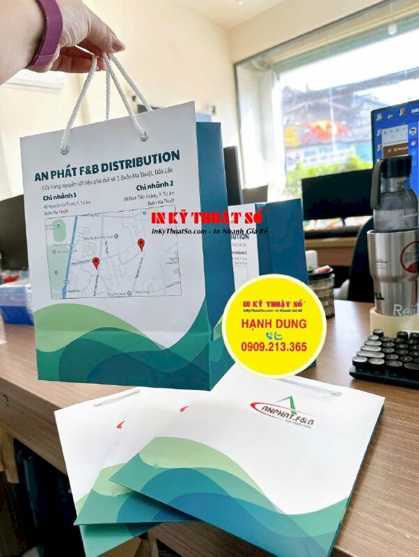 In túi giấy đựng nguyên liệu pha chế công ty F&amp;B Distribution, hàng gửi đi Đắk Lắk từ TPHCM - INKTS2878