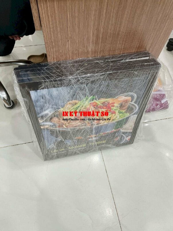 In tranh Canvas món ăn nhà hàng, tên món ăn tiếng Việt, tiếng Anh, tiếng Hàn, đóng khung Chassis không viền - INKTS2802