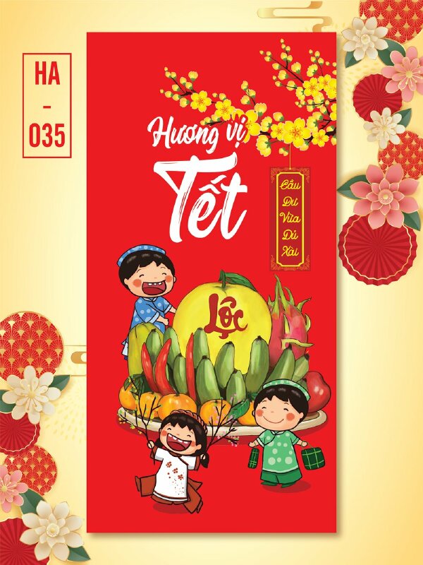 Thiết kế phong bì lì xì Tết Vạn Sự Như Ý - Mã PT38 - INKTS2494