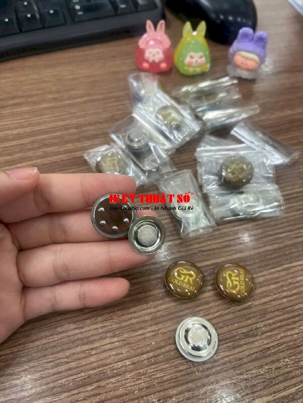 In huy hiệu cái áo logo công ty bất động sản, huy hiệu tròn đường kính 2cm - INKTS2916