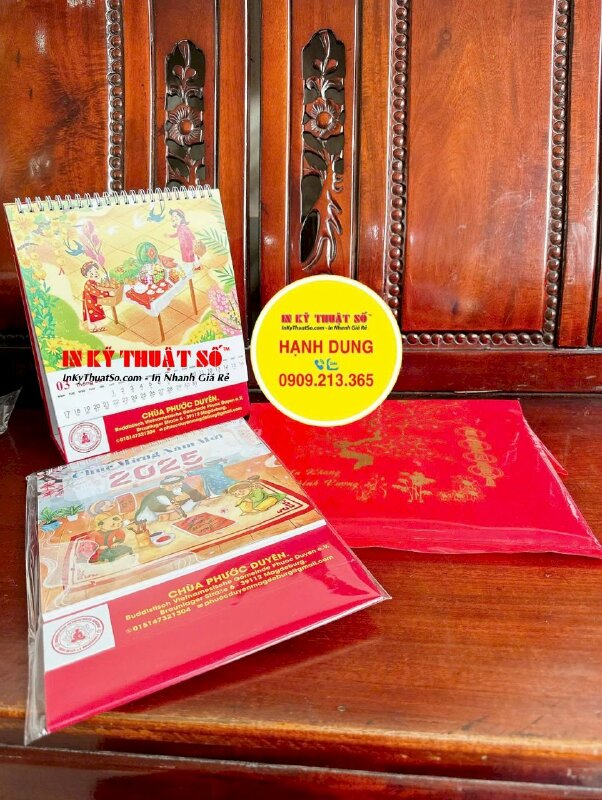 In lịch để bàn 1 cuốn, lịch chữ A để bàn 13 tờ - INKTS2647