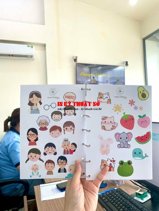 In tem nhân bánh Trung thu vị đậu xanh, nhãn bánh Trung thu hình tròn Decal sữa, có bế - INKTS1887