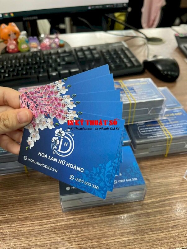 In name card cửa hàng hoa lan hồ điệp, shop hoa lan, in card nhanh - INKTS2911