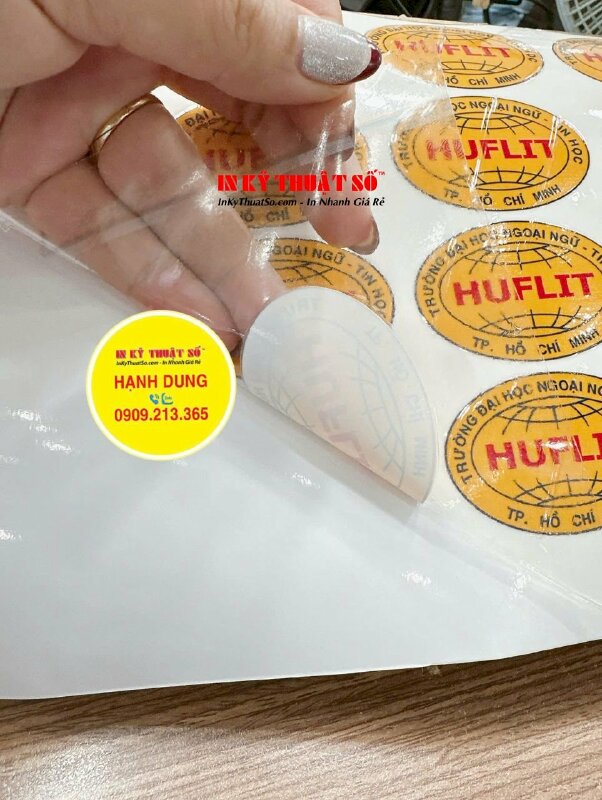 In nhãn UV DTF logo công ty, thương hiệu dán hộp quà tặng, túi giấy đựng quà tặng đối tác, nhân viên - INKTS2980
