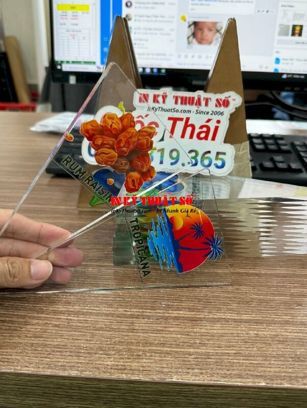 In tờ gập giới thiệu thực phẩm chức năng, in giấy C300gsm, in 2 mặt, gia công cấn 2 đường - INKTS1617