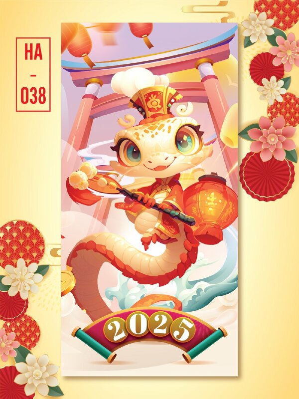 In bao lì xì Brown và Cony chào Tết Happy New Year 2025 - Mã PT41 - INKTS2497