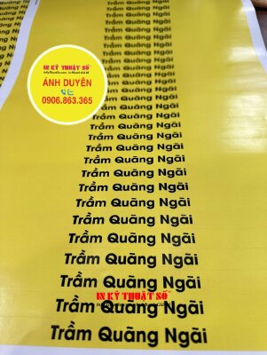 In tem nhãn dán nhang trầm hương, in giấy dán nhãn Decal giấy không màng, bế tem dễ bóc dán - INKTS1695