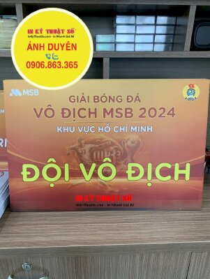 In biển trao giải thưởng Đội Vô Địch, Giải Nhì, Giải Phong Cách sự kiện giải bóng đá phong trào - INKTS1821