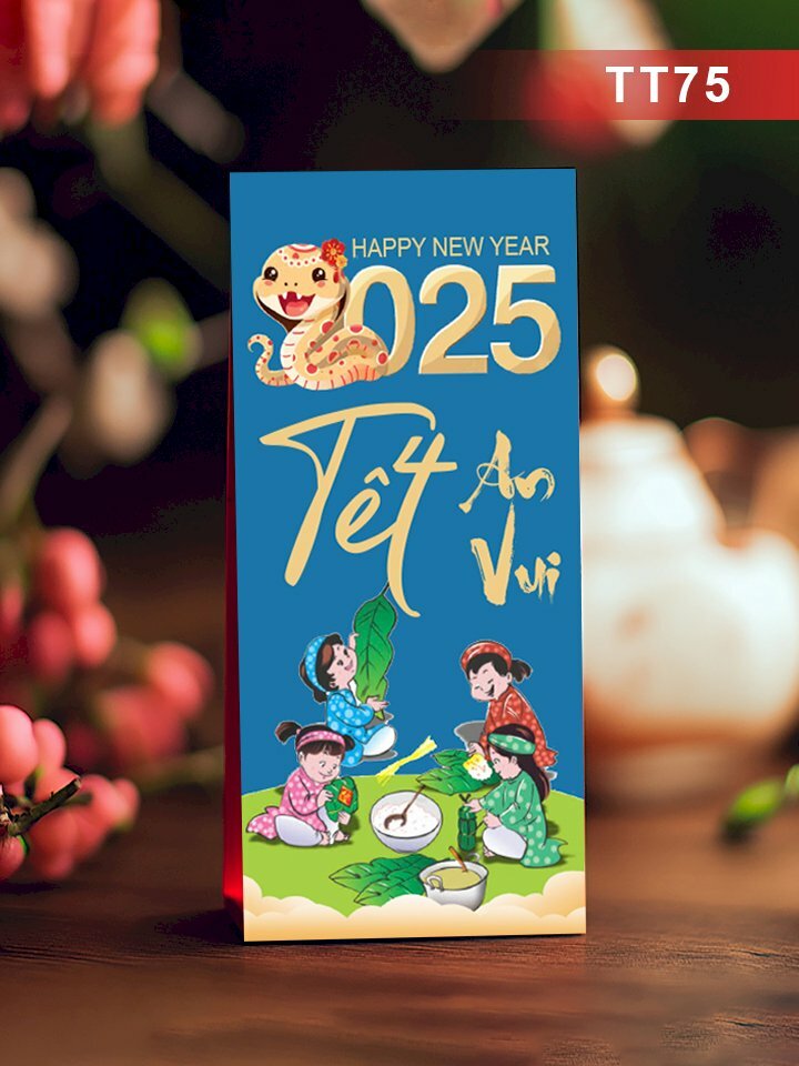 Thiết kế bao lì xì cute Tết Thả Ga Không Lo Sợ Béo - Mã NH76 - INKTS2690