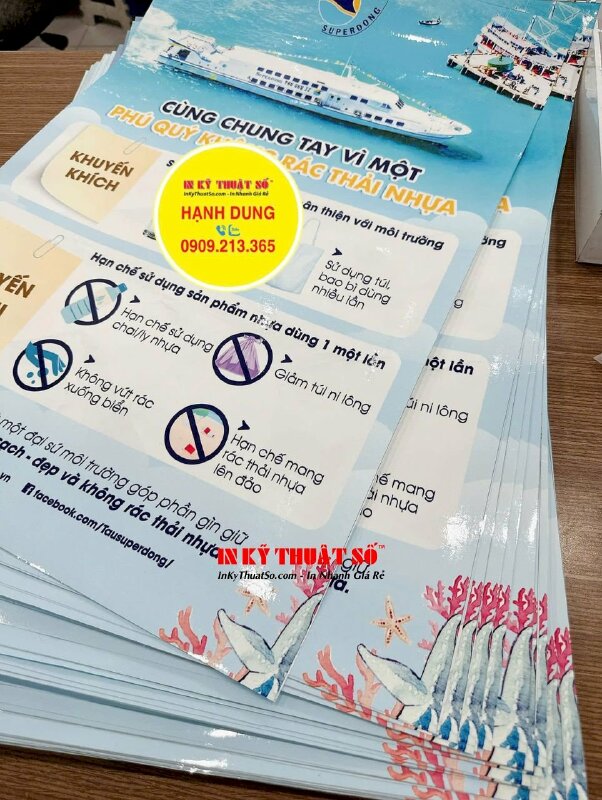 In poster tuyên truyền bảo vệ biển đảo, poster bảo vệ môi trường biển khổ A2 in PP mực dầu, cán màng bóng - INKTS2876