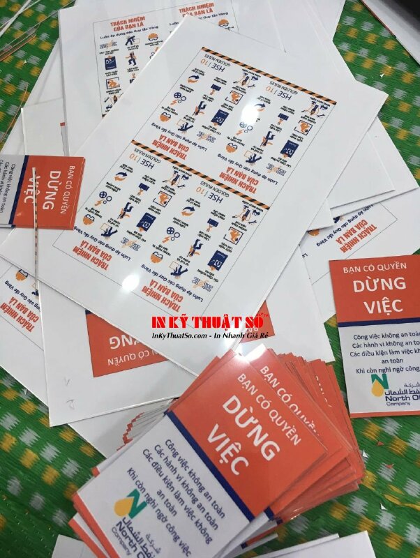 Tem nhãn Decal PP dán lên phôi thẻ có sẵn, dán thẻ từ nhân viên kỹ sư Engineer nhà thầu điện nhẹ - INKTS1835