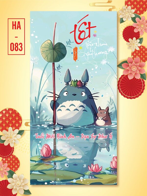 Thiết kế bao lì xì Anime Nhật Bản My Neighbor Totoro - Mã HA081 - INKTS2640