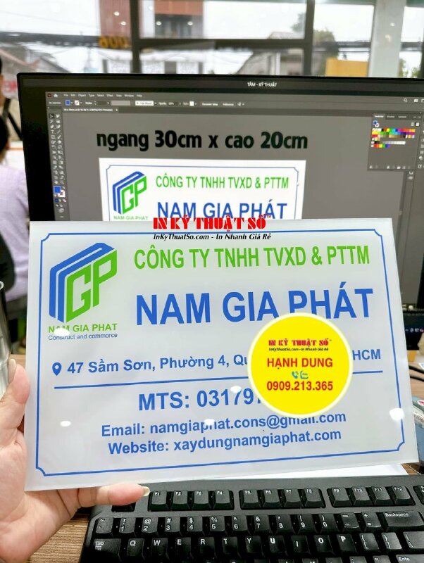 In ấn tem nhãn vuông Decal sữa logo dán sản phẩm cho nhà hàng Hongkong - INKTS1746