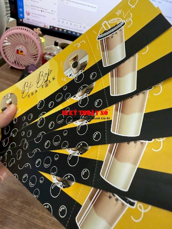 In Gift Certificate trà sữa, voucher tiếng Anh, cấn răng cưa 1 đường, đánh sổ nhảy, hàng gửi đi Mỹ từ TPHCM - INKTS3017