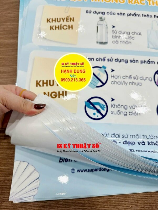In poster tuyên truyền bảo vệ biển đảo, poster bảo vệ môi trường biển khổ A2 in PP mực dầu, cán màng bóng - INKTS2876